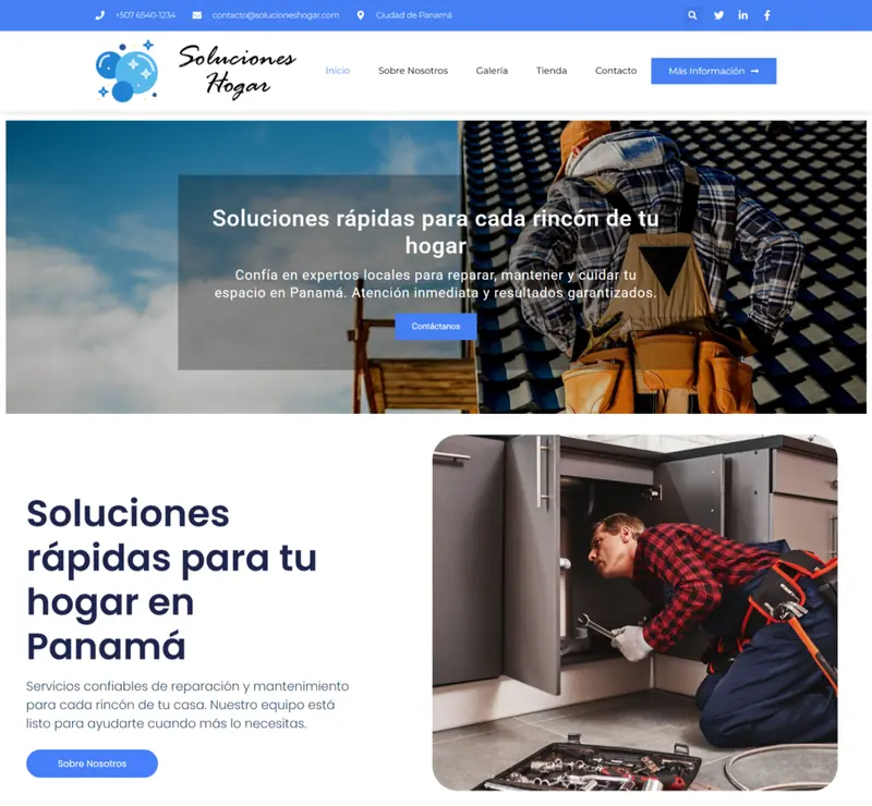 página web informativa en wordpress